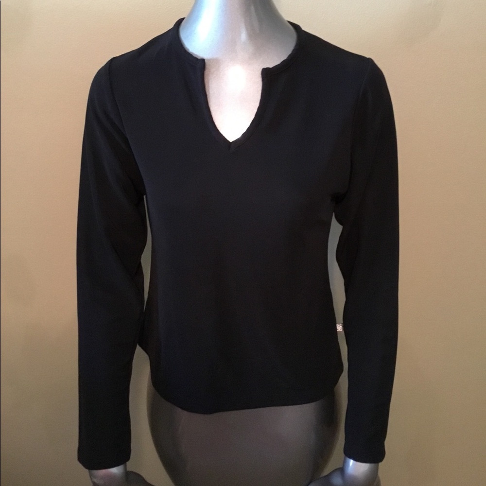 Vintage XOXO black cropped top blouse